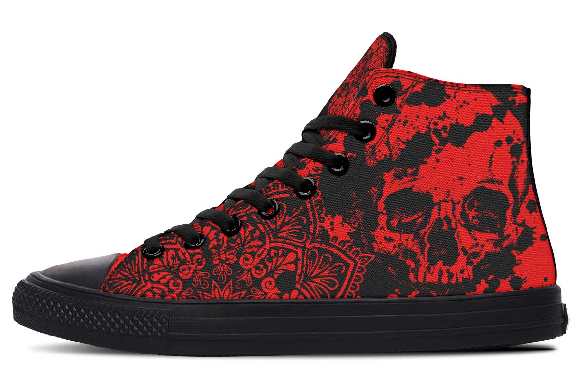 Red Splat Skull