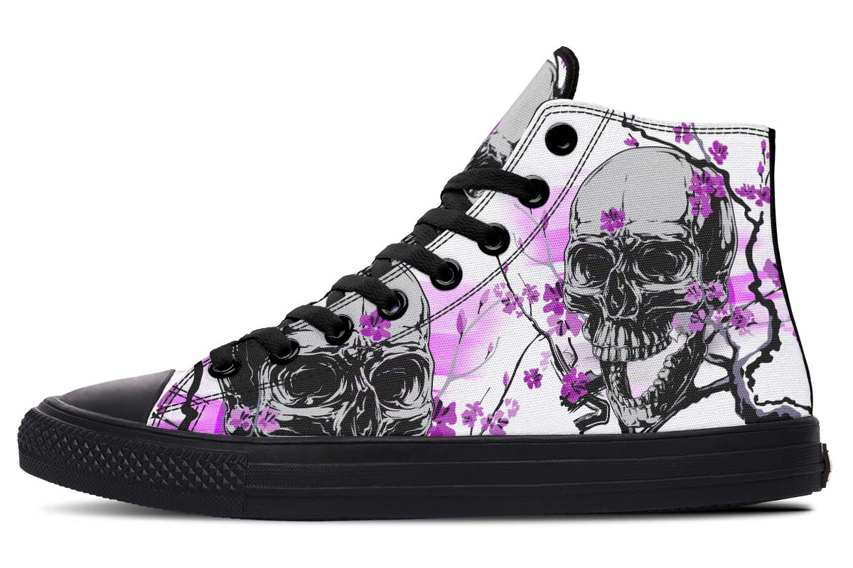 Skull And Purple Flowers