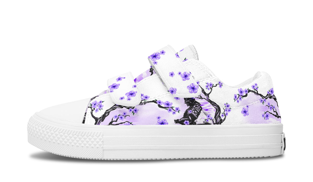 Samurai And Violet Flowers