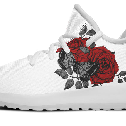 Butterfly And Roses White