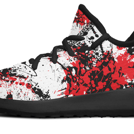 Red Black White Splatter