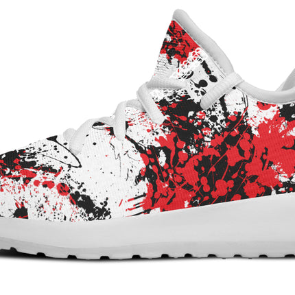 Red Black White Splatter