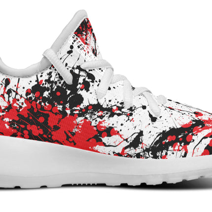 Red Black White Splatter