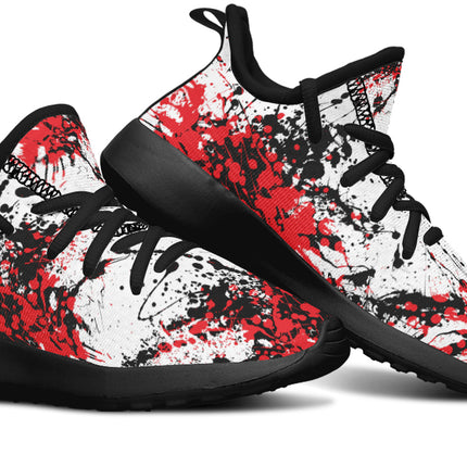 Red Black White Splatter