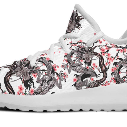 Dragon And Pink Cherry Blossom