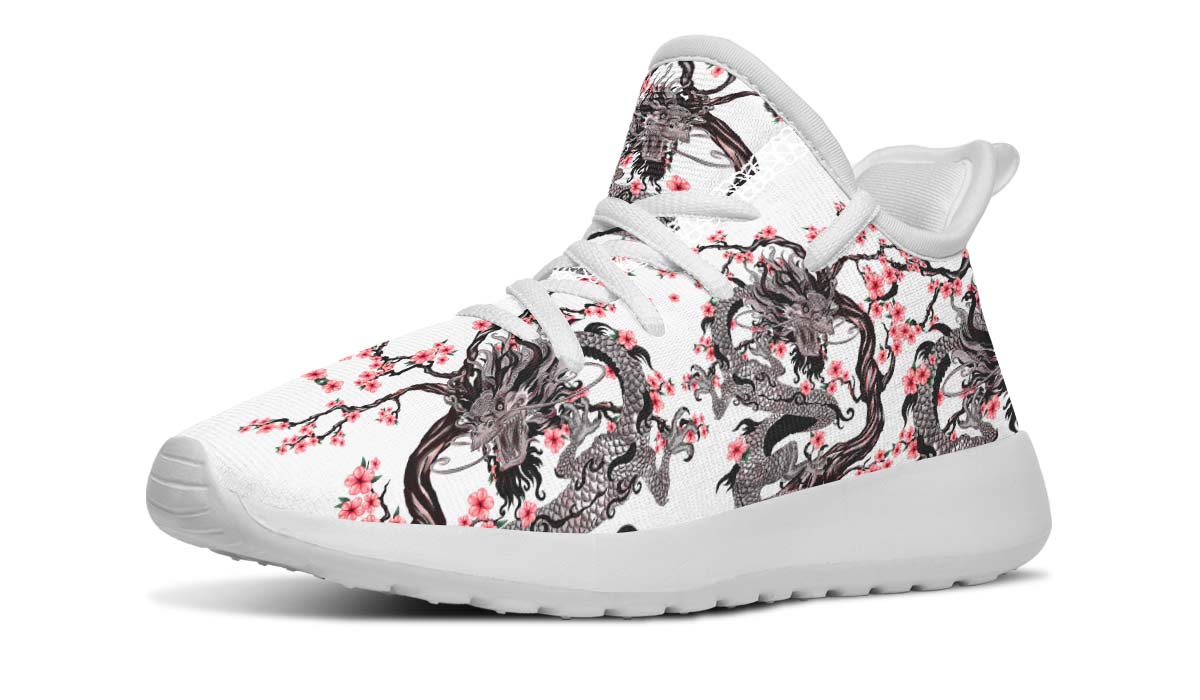 Dragon And Pink Cherry Blossom