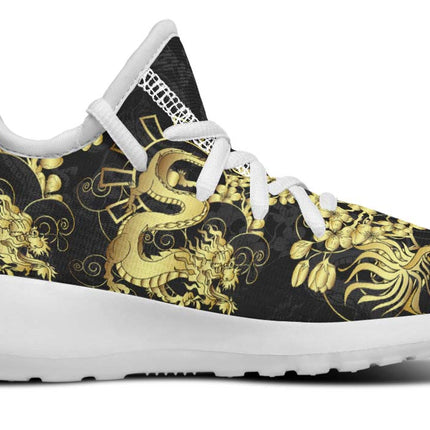 Gold Flowers Gold Dragon