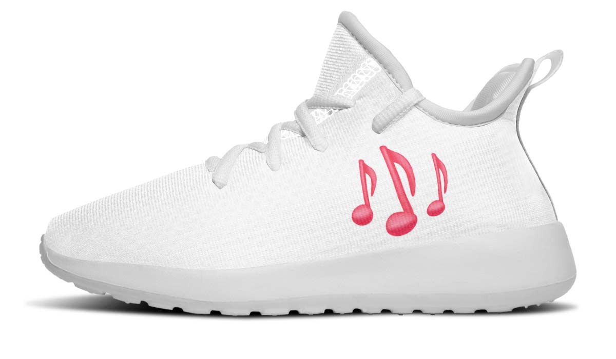 Multiple Musical Notes White