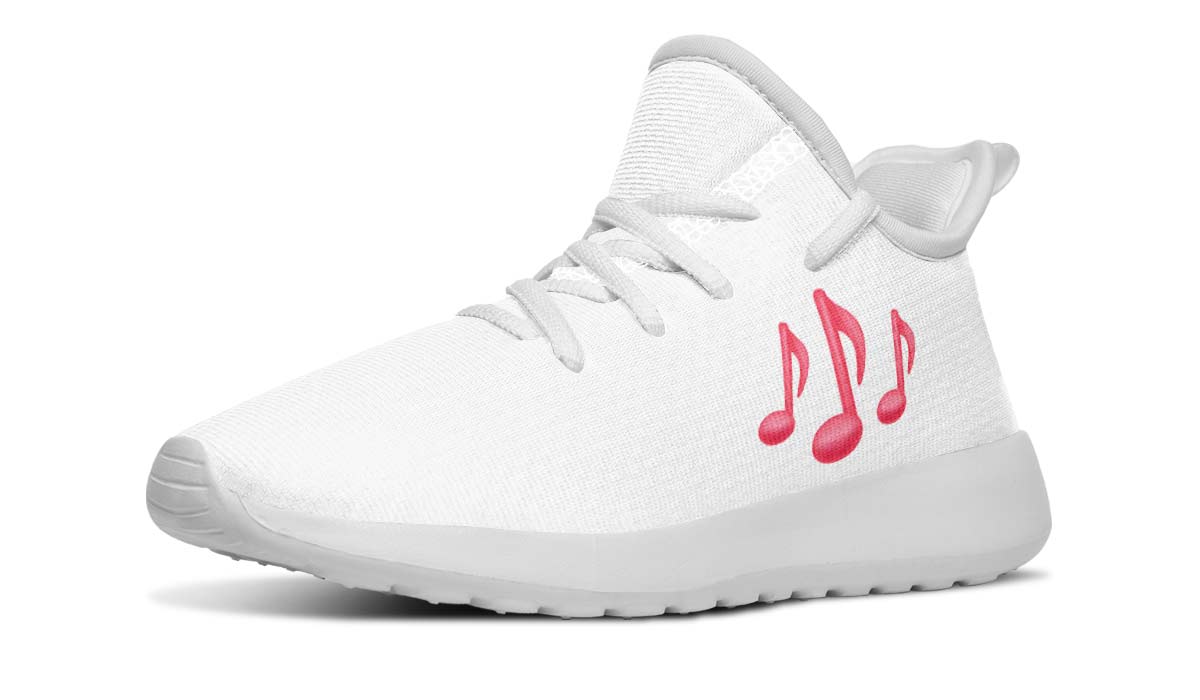 Multiple Musical Notes White
