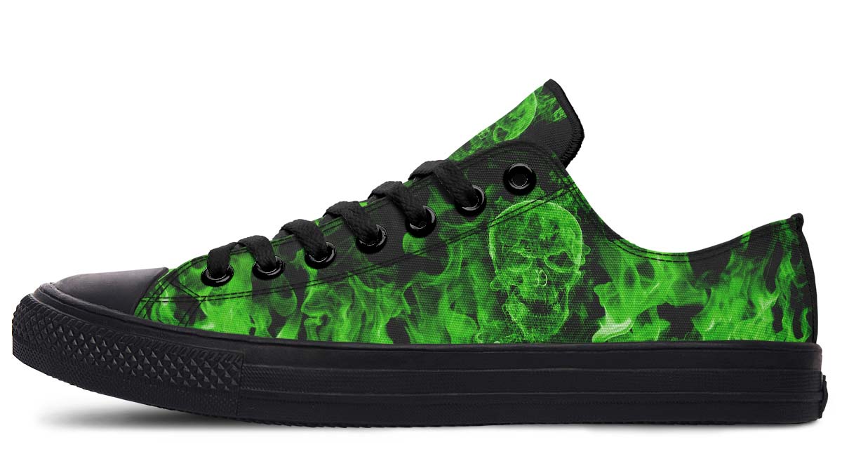 Green Skull Flames