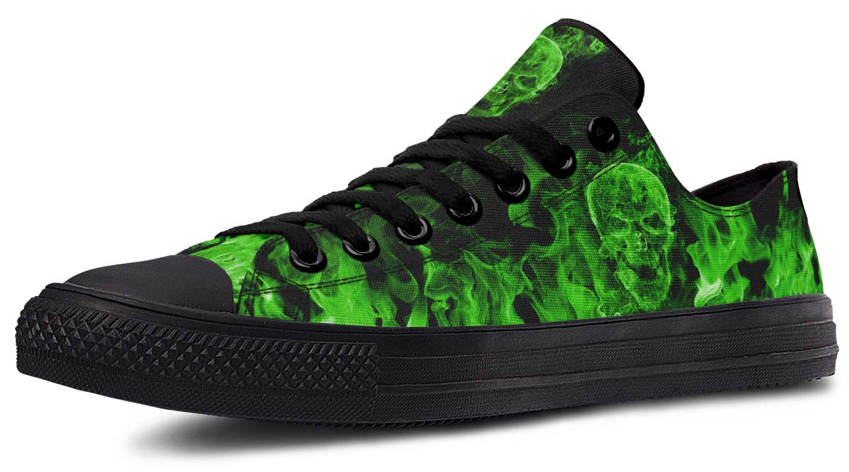 Green Skull Flames