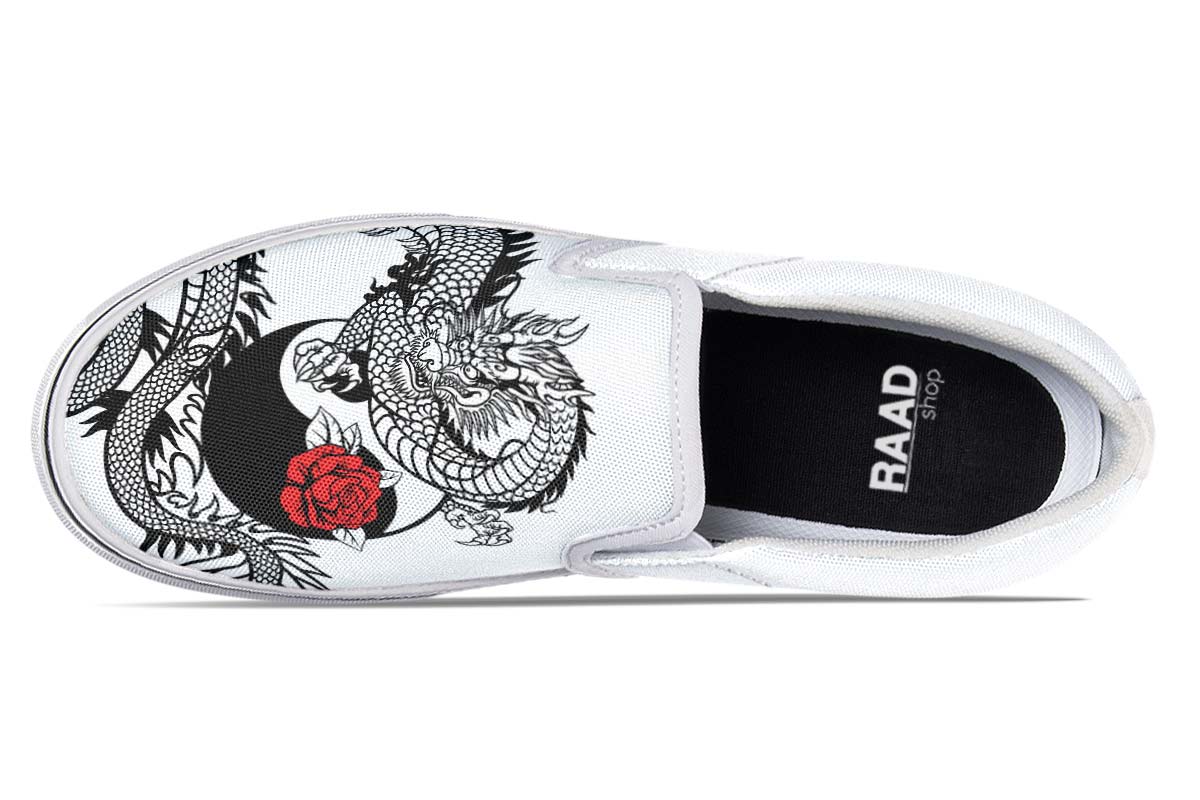 Dragon And Rose Yin Yang