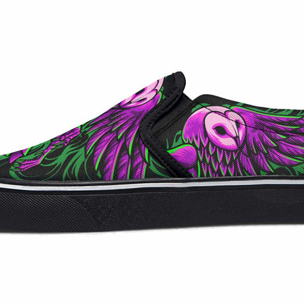 Purple And Green Owl
