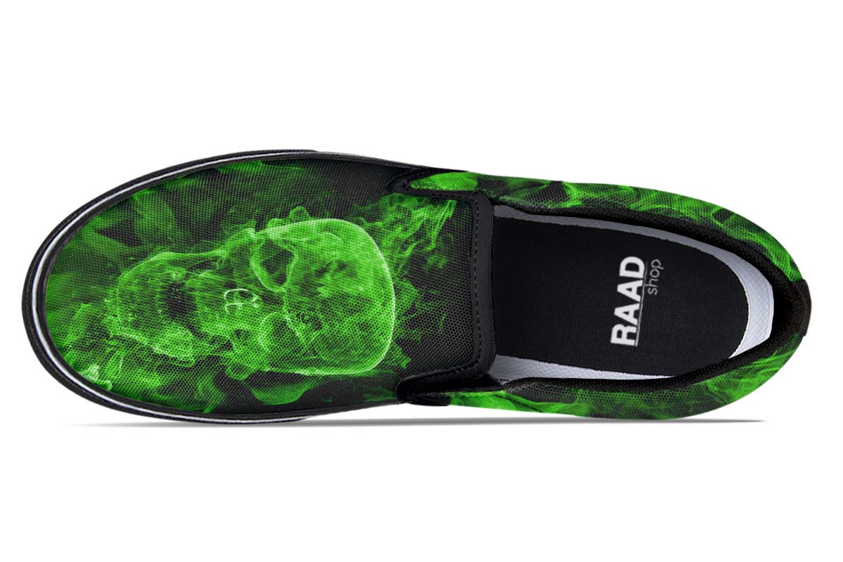 Green Skull Flames