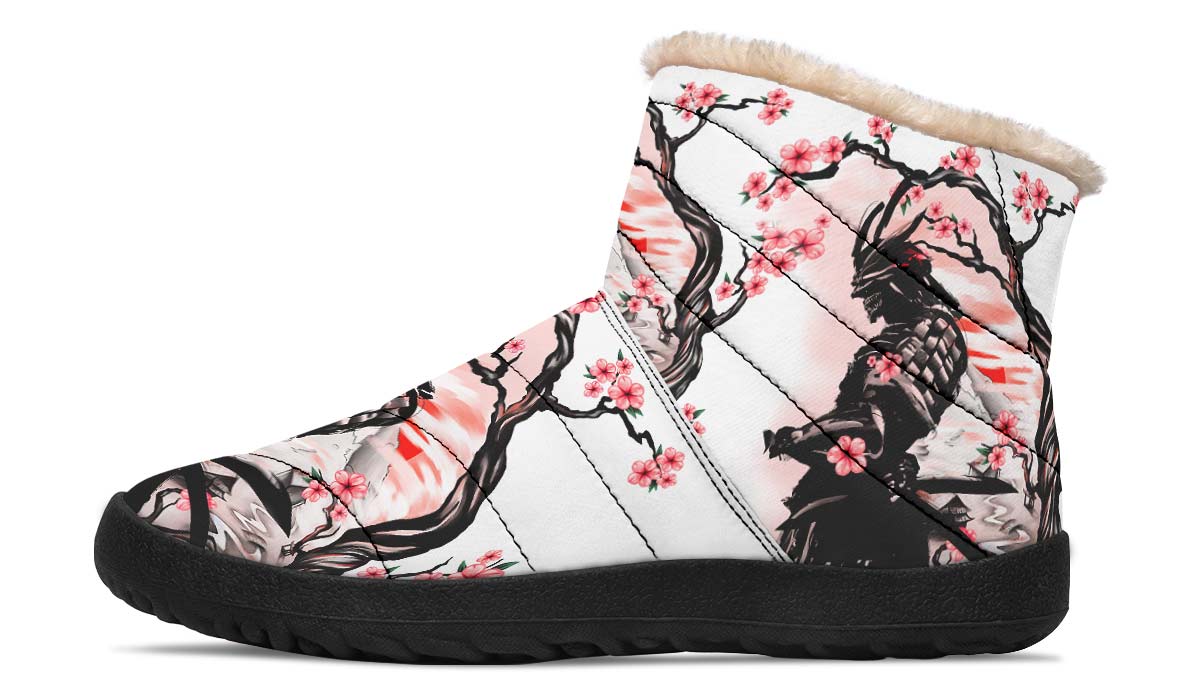 Samurai And Pink Flowers