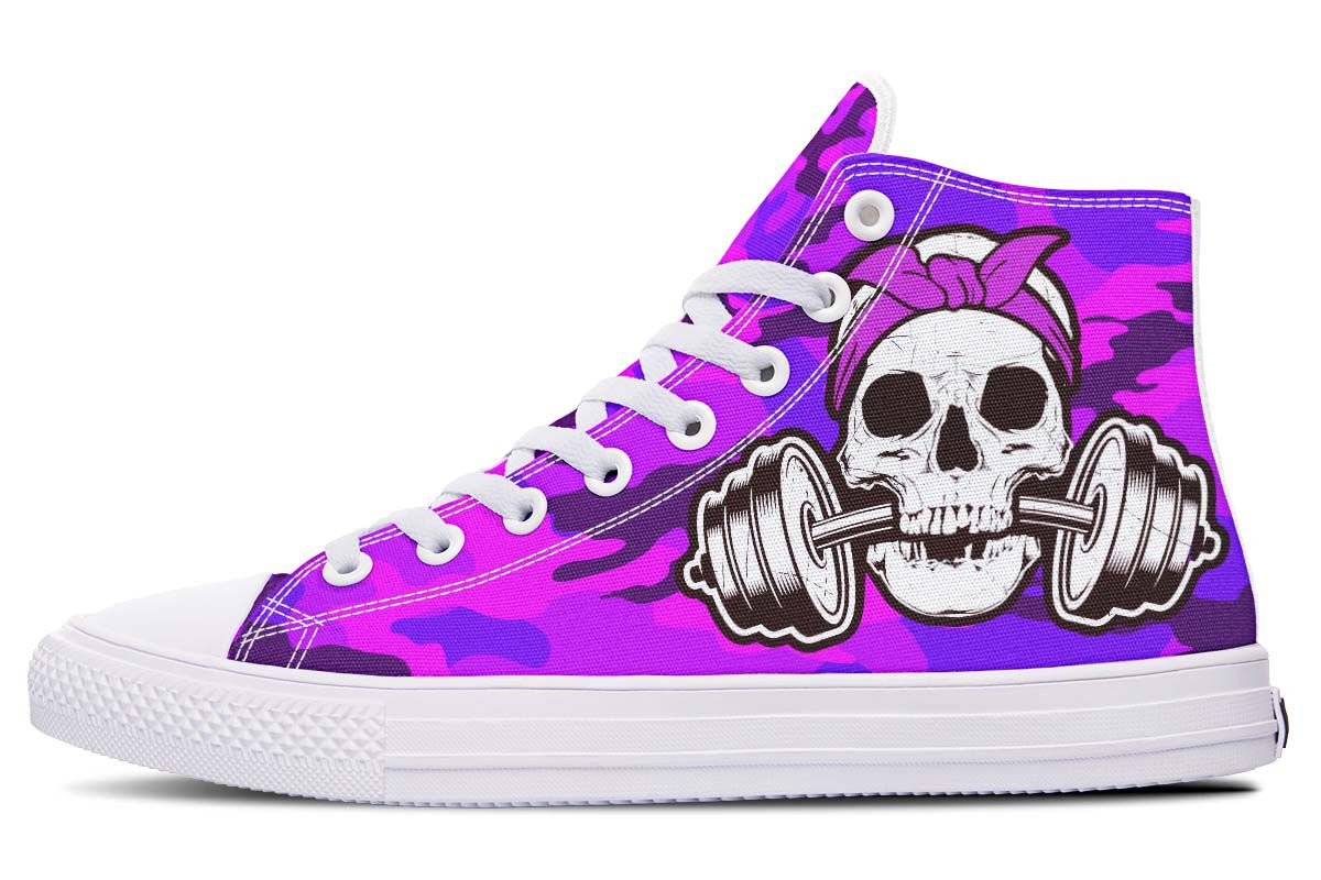 Dumbbell Skull Camo Pink Purple